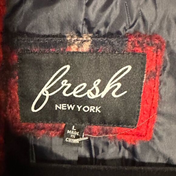 Fresh Plaid Coat Size Large - Picture 3 of 6